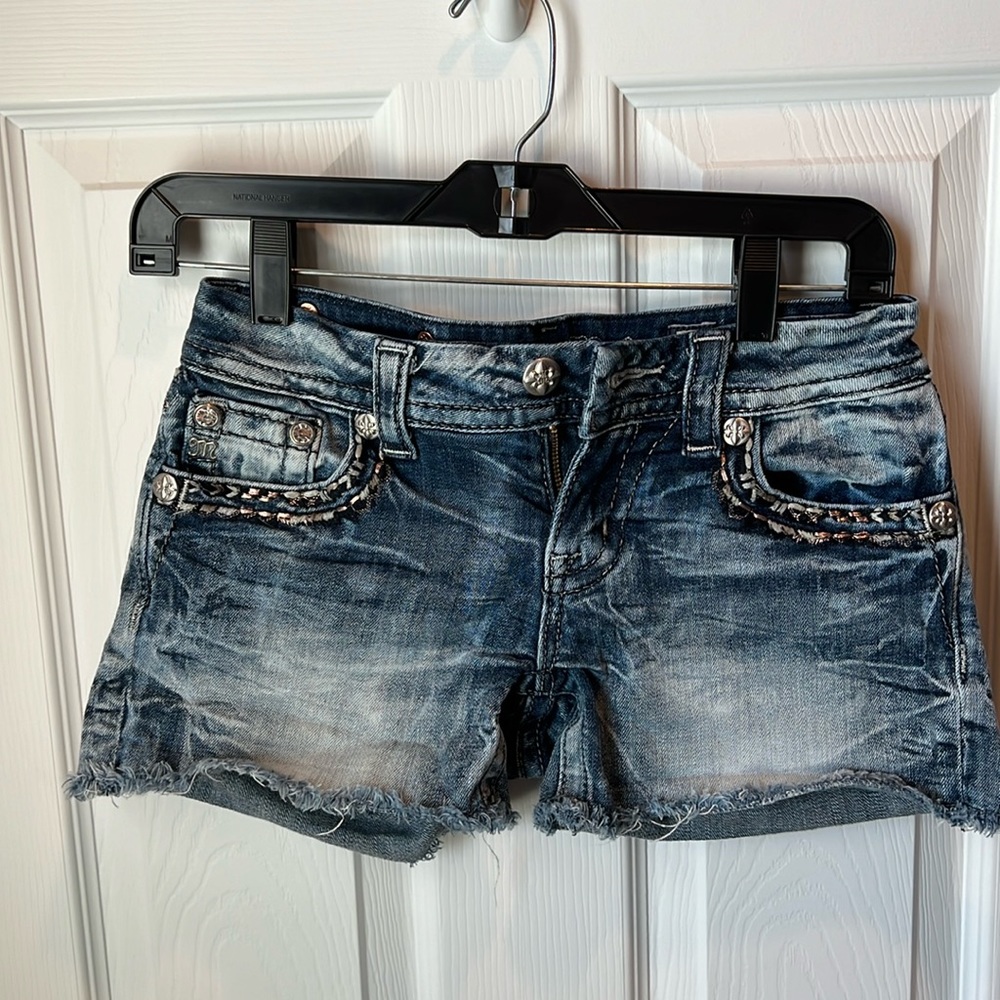 Miss Me size 25 low rise jean shorts